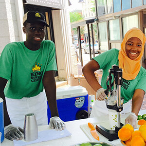 Part of the King Street Youth Center's Teen Program, the Job Club, which teaches youth about the value and importance of work through job readiness training, resume writing, and career exploration operates the King Street Lemonade Stand.